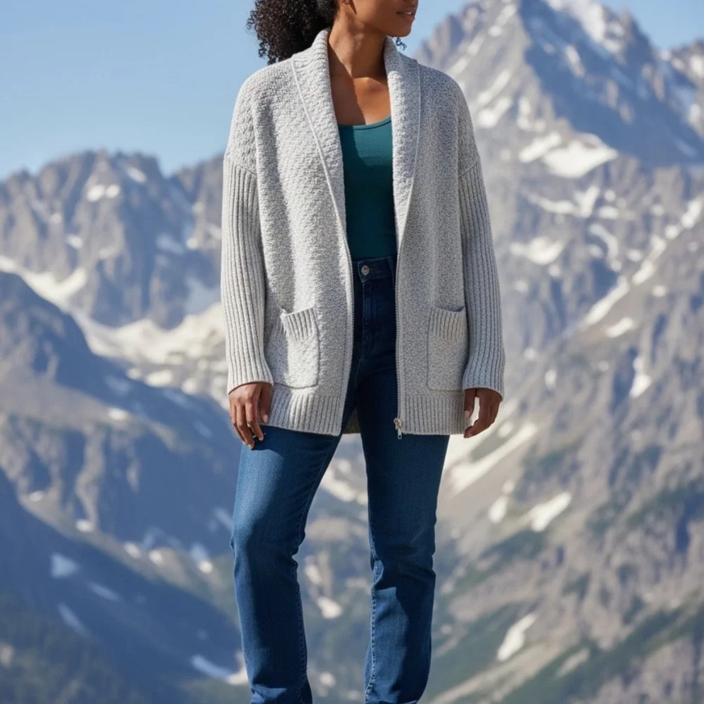 CAbi Cream Women's Cardigan Sweater - Picture 4 of 4